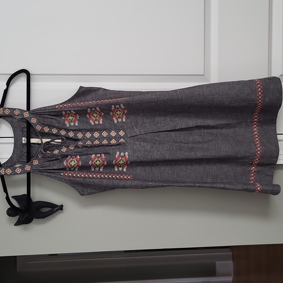 Anthropologie Dresses & Skirts - Anthropologie/Uncle Frank Embroidered Halter Dress - Gray - S